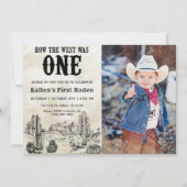 Rodeo 1e verjaardag Hoe het Westen was één foto Kaart (Voorkant)