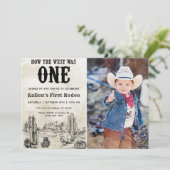 Rodeo 1e verjaardag Hoe het Westen was één foto Kaart (Staand voorkant)