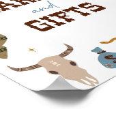 Rodeo 1e verjaardagskaarten en cadeaus bord poster (Hoek)