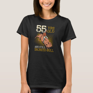 Rodeo 55 jaar oud Bull Rider Birthday T-shirt
