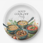 Rodeo Aardappelsoep Kook-Competitie Potluck Feest Papieren Bordje (Voorkant)