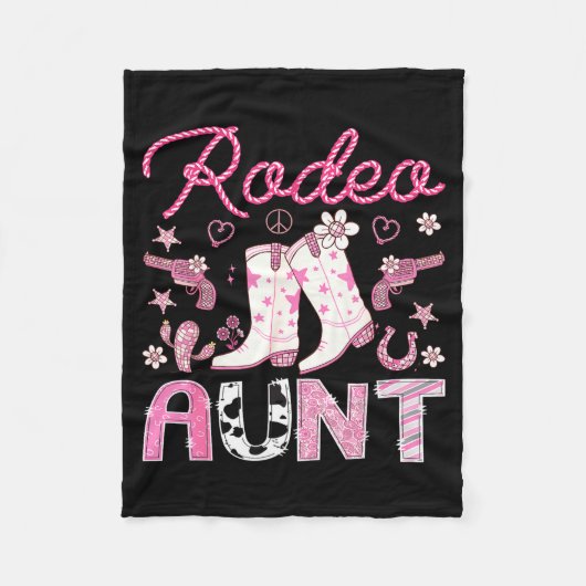 Rodeo Aunt Nk Cowgirl Western Coquette Birthday Gi Fleece Deken (Voorkant)