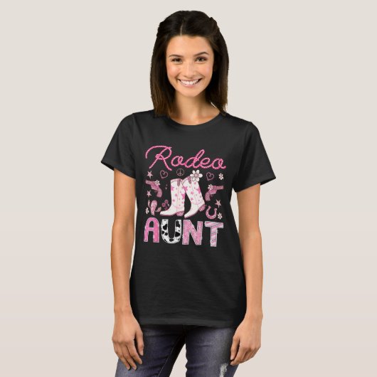 Rodeo Aunt Nk Cowgirl Western Coquette Birthday Gi T-shirt (Voorkant volledig)