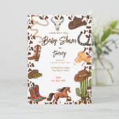 Rodeo-Baby shower Kaart (Staand voorkant)