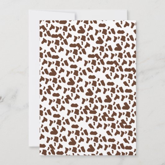 Rodeo-Baby shower Kaart (Achterkant)