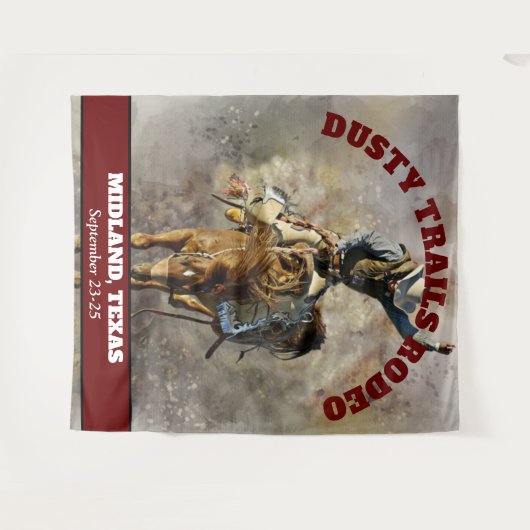 Rodeo Banner Wandkleed (Voorkant (horizontaal))