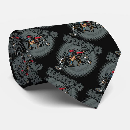 Rodeo Bareback Bronc Rider Stropdas (Opgerold)