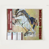 Rodeo barrel racing hangende wandtapijt wandkleed (Voorkant (horizontaal))