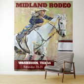 Rodeo barrel racing hangende wandtapijt wandkleed (In situ)