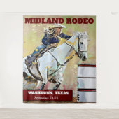 Rodeo barrel racing hangende wandtapijt wandkleed (Voorkant)