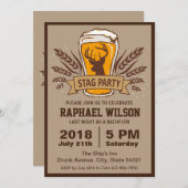 Rodeo Bier Gerst Herten / Jonggezellen Avond Kaart (Voorkant / Achterkant)