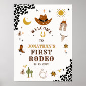 Rodeo Birthday Boy, Cowboy Birthday Poster (Voorkant)