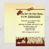 Rodeo Birthday Uitnodiging (Voorkant / Achterkant)