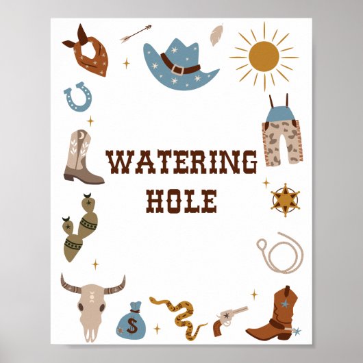 Rodeo Birthday Watering Hole Poster (Voorkant)