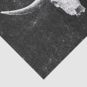 Rodeo Black en White Rustic Western Bull Skull Tissuepapier (Detail)