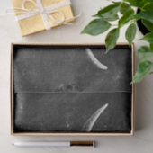 Rodeo Black en White Rustic Western Bull Skull Tissuepapier (Geschenk)