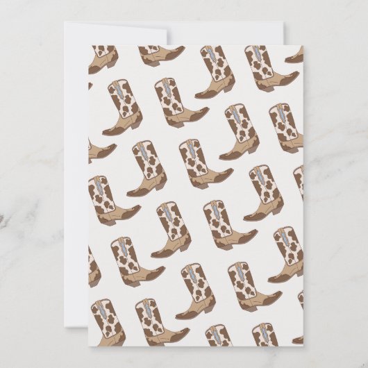 Rodeo Blue Brown Young Wild Three 3rd Birthday  Kaart (Achterkant)