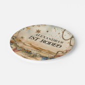 Rodeo Boots & Cactus 1st Birthday Papieren Bordje (Gekanteld)