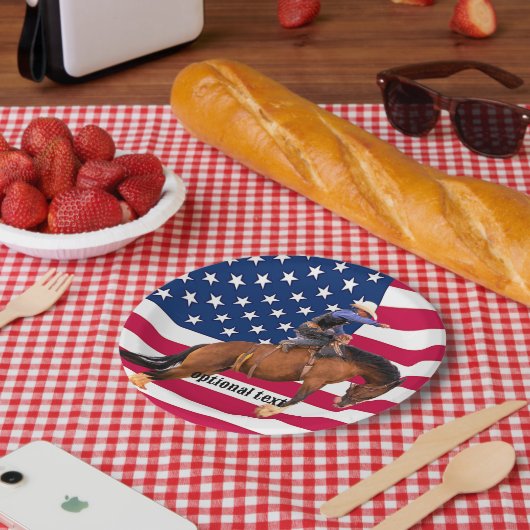 Rodeo Bronc Riding Paper Borden Papieren Bordje (Picknick)