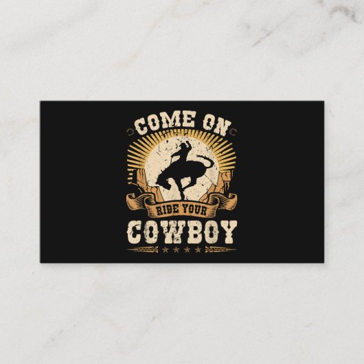 Rodeo Bronc Riding Ride je Cowboy Bucking Horse Visitekaartje (Voorkant)