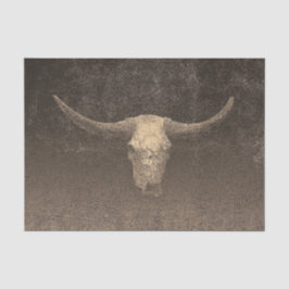 Rodeo Brown Art Texture Roustic Bull Skull Tissuepapier