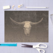 Rodeo Brown Art Texture Roustic Bull Skull Tissuepapier (Craft)