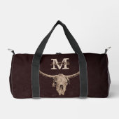 Rodeo Brown Western Bull Skull Monogram Land Plunjezak (Voorkant)
