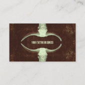 Rodeo Bruin Rustisch Western Tattoo Koop Bull Skul Visitekaartje (Voorkant)