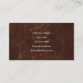 Rodeo Bruin Western Rustisch Tattoo Koop Bull Skul Visitekaartje (Achterkant)