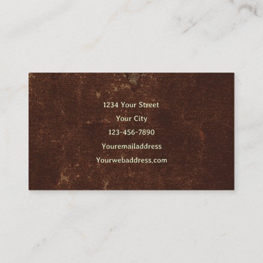 Rodeo Bruin Western Rustisch Tattoo Koop Bull Skul Visitekaartje (Achterkant)