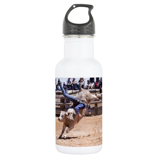 Rodeo Bucking Bull Waterfles (Voorkant)
