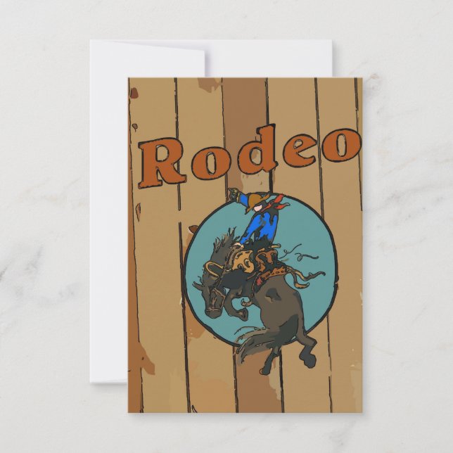 Rodeo Bucking Horse Kaart (Voorkant)