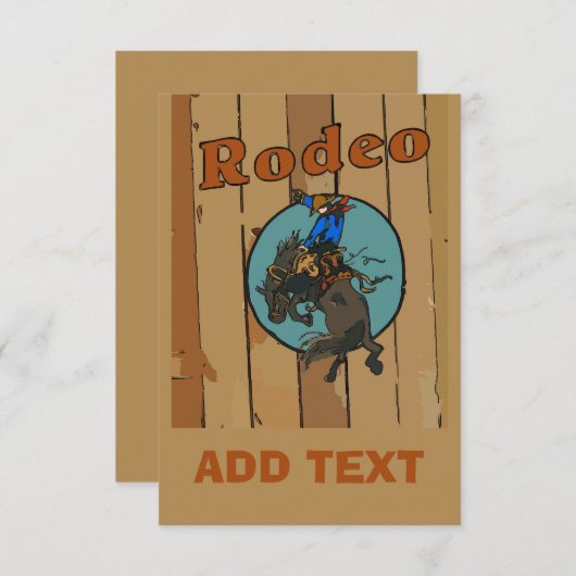 Rodeo Bucking Horse Kaart (Voorkant / Achterkant)