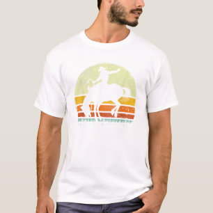 Rodeo Bucking Horse Retro Vintage Ruiter T Shi T-shirt