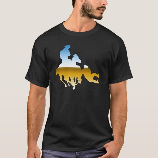 Rodeo - Bull Dogging; worstelen T-shirt (Voorkant)