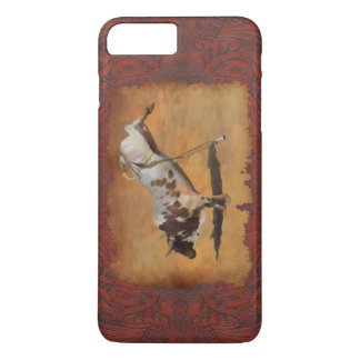 Rodeo Bull op faux Parchment Designer Gift iPhone 8/7 Plus Hoesje