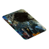 Rodeo Bull Ride Ending Abstract Impressionisme Magneet (Rechterzijde)