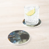 Rodeo Bull Ride Ending Abstract Impressionisme Zandsteen Onderzetter (Zijkant)