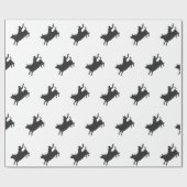 Rodeo Bull Ride silhouette Cadeaupapier (Vlak)