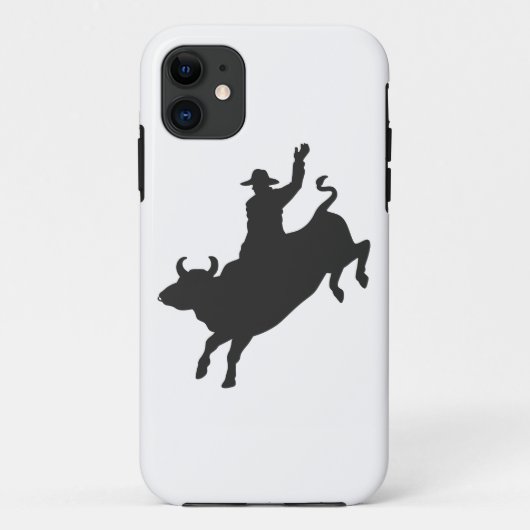 Rodeo Bull Ride silhouette Case-Mate iPhone Case (Achterkant)