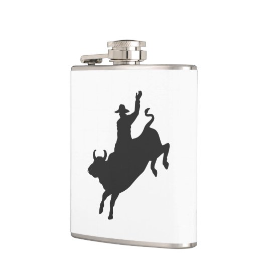 Rodeo Bull Ride silhouette Heupfles (Links)