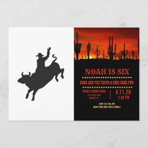 Rodeo Bull Ride silhouette Kaart