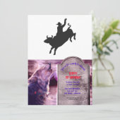 Rodeo Bull Ride silhouette Kaart (Staand voorkant)