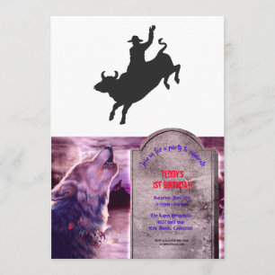 Rodeo Bull Ride silhouette Kaart