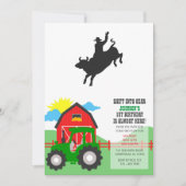 Rodeo Bull Ride silhouette Kaart (Voorkant)