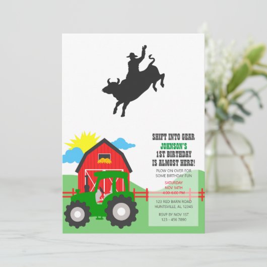 Rodeo Bull Ride silhouette Kaart (Staand voorkant)