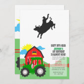 Rodeo Bull Ride silhouette Kaart (Voorkant / Achterkant)