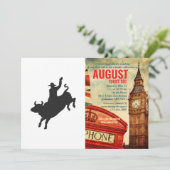 Rodeo Bull Ride silhouette Kaart (Staand voorkant)