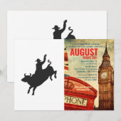 Rodeo Bull Ride silhouette Kaart (Voorkant / Achterkant)