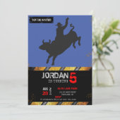 Rodeo Bull Ride silhouette Kaart (Staand voorkant)